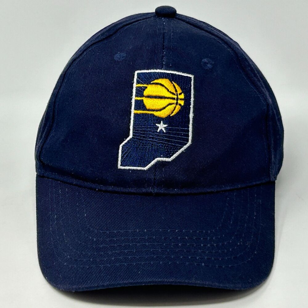 Indiana Pacers Hat Baseball Cap Blue NBA Basketball 6 Panel Strapback State